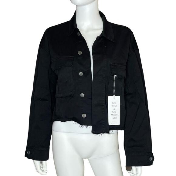 Boyish Jeans The Camden Denim Shirt Jacket Black Beauty Women’s Sz S - Picture 1 of 9